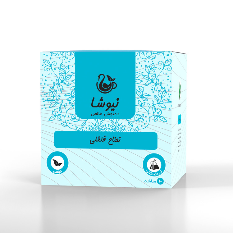 دمنوش نعناع فلفلی خالص نیوشا (کیسه ای مثلثی 10 عددی)