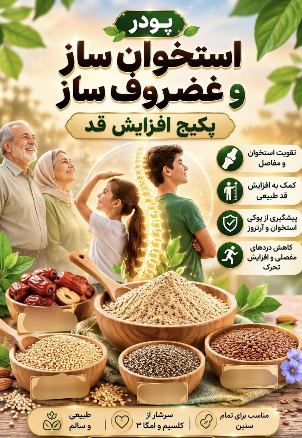 پودر استخوان ساز و افزایش قد